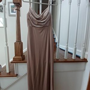 Revelry Skye Velvet Bridesmaid Dress in Champagne